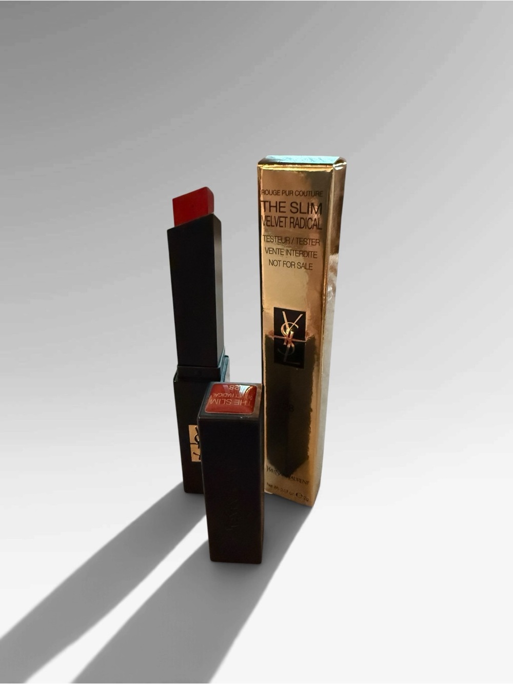 Yves Saint Laurent (YSL) The Slim Velvet Radical Matte Lipstick. Shade: 28